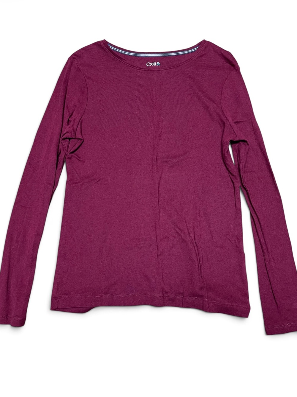 croft & barrow Long-Sleeve Crewneck Top - Plum